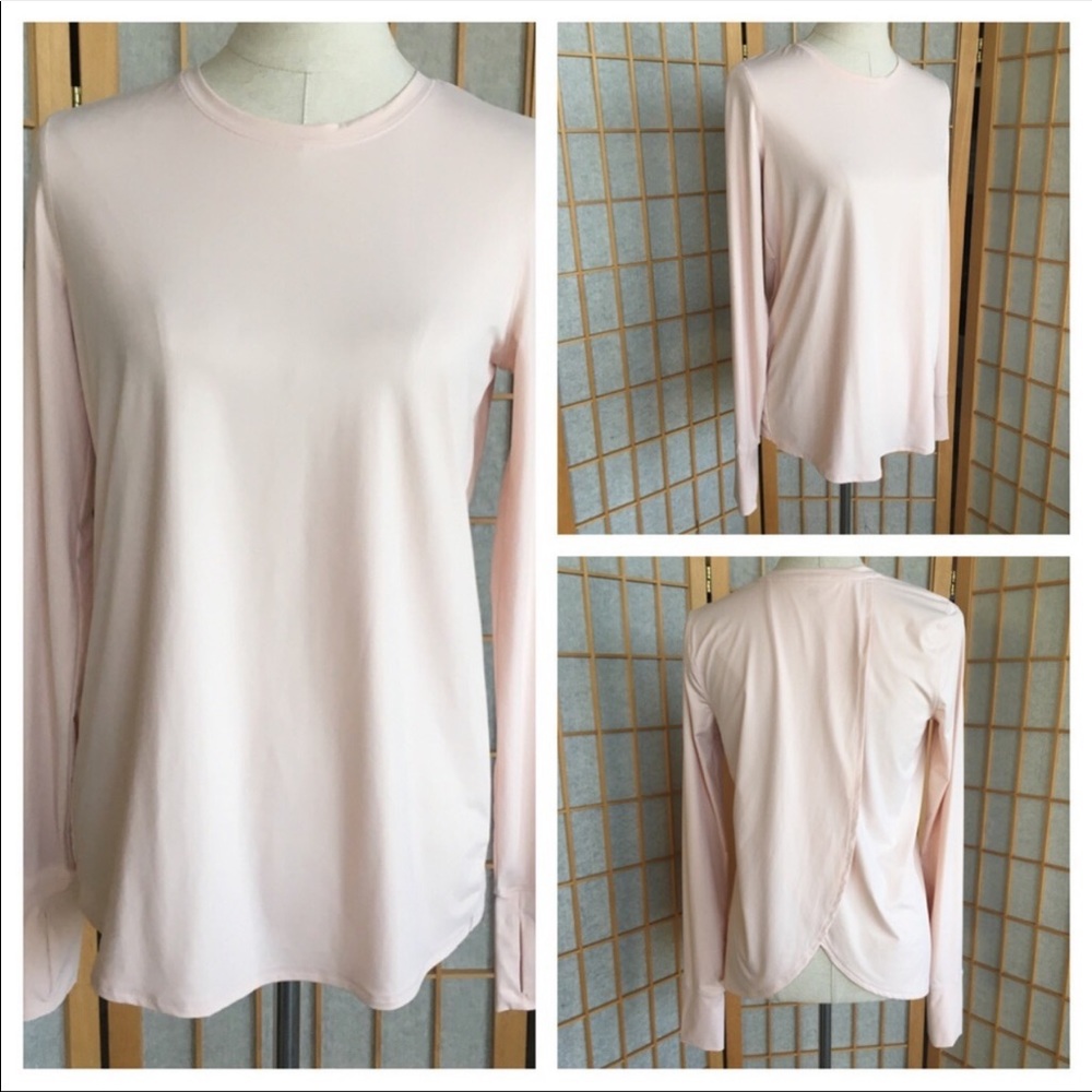 Athleta Activewear Athletic Blush Pink Top SZ ST